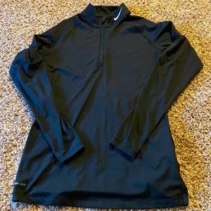 Nike Pro Dry Fit Long Sleeve Half Zip Compression Shirt